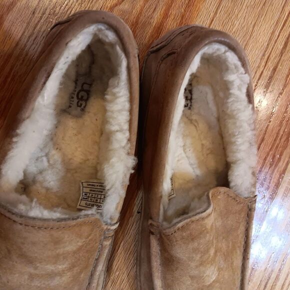 UGG Men's - US 10 - Casual Comfort Suede Slipper Loafers CHESTNUT - Picture 8 of 10